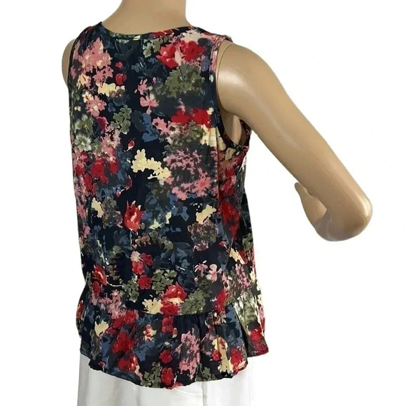 LOUVE blouse SMALL,boho,cottage core,Peplum,scoop neck,loose fit,🇨🇦,sleeveless - Picture 3 of 15